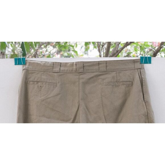 Vintage Men's Cream Tan Dickies Loose Fit Double Knee Work Pants Size 44x32 - Picture 5 of 8